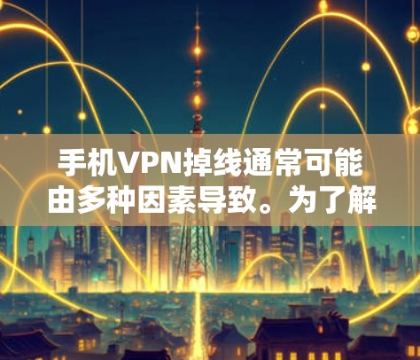 手机VPN掉线通常可能由多种因素导致。为了解决问题,可以采取以下步骤 手机VPN掉线通常可能由多种因素导致。为了解决问题,可以采取以下步骤
