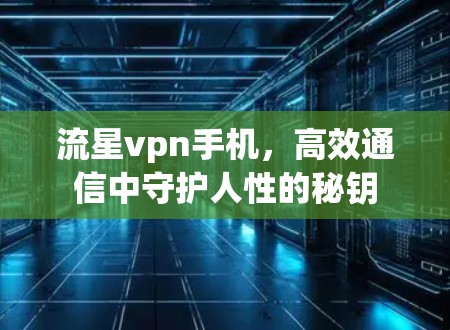 流星vpn手机，高效通信中守护人性的秘钥