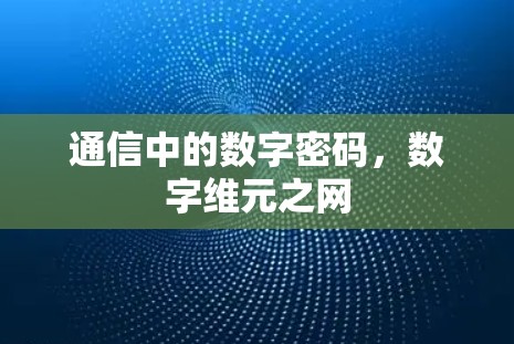 通信中的数字密码，数字维元之网