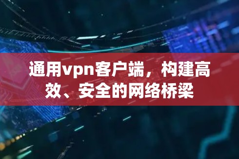 通用vpn客户端，构建高效、安全的网络桥梁