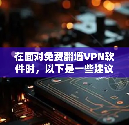 在面对免费<strong>翻墙</strong>VPN软件时，以下是一些建议和指南，帮助你做出明智的选择