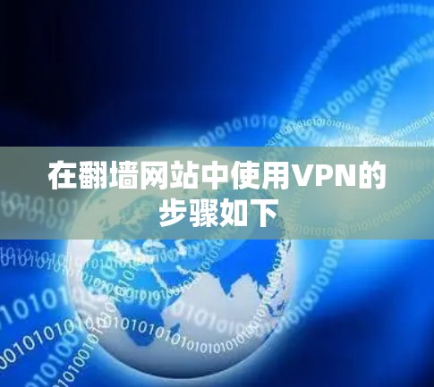在翻墙网站中使用VPN的步骤如下