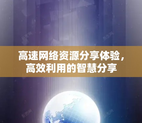 高速网络资源分享体验,高效利用的智慧分享 高速网络资源分享体验,高效利用的智慧分享