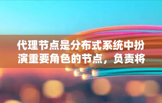 代理节点是分布式系统中扮演重要角色的节点，负责将请求从非物理服务器（如代理服务器）转发到物理服务器，然后处理并返回给用户或其他节点。以下是对代理节点的详细总结