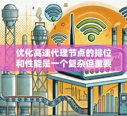 优化高速代理节点的排位和性能是一个复杂但重要的任务，需要综合考虑多个因素。以下是一个清晰的指南，帮助您有效优化节点的排位和性能