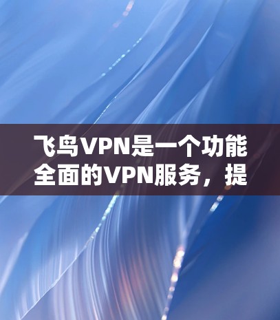 飞鸟VPN是一个功能全面的VPN服务，提供加密传输、端点加密、多设备兼容性等多种服务。以下是对其功能的详细介绍