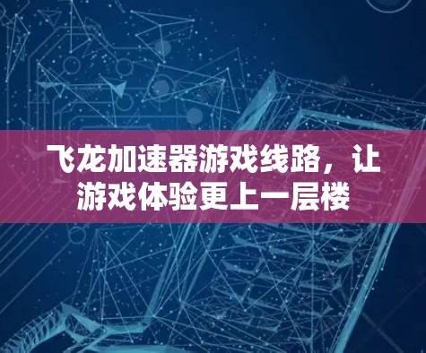 飞龙加速器游戏线路,让游戏体验更上一层楼 飞龙加速器游戏线路,让游戏体验更上一层楼
