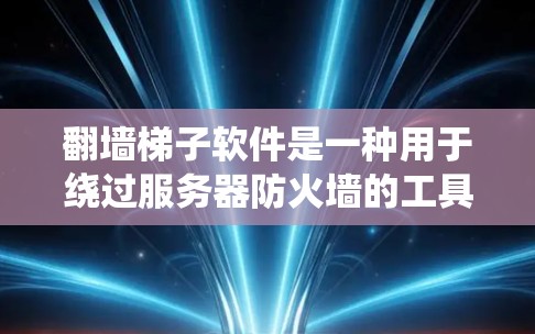 <strong>翻墙</strong>梯子软件是一种用于绕过服务器防火墙的工具，允许用户访问外部网络。以下是对该软件的详细分析