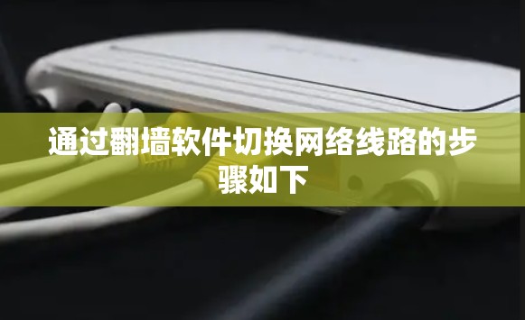 通过翻墙软件切换网络线路的步骤如下 通过翻墙软件切换网络线路的步骤如下