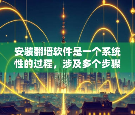 安装翻墙软件是一个系统性的过程,涉及多个步骤和注意事项。以下是一些详细的指南,帮助您顺利安装和使用翻墙软件 安装翻墙软件是一个系统性的过程,涉及多个步骤和注意事项。以下是一些详细的指南,帮助您顺利安装和使用翻墙软件
