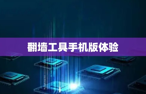 翻墙工具手机版体验 翻墙工具手机版体验