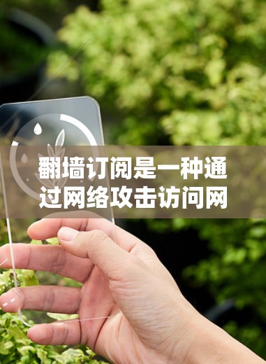 翻墙订阅是一种通过网络攻击访问网站的内容订阅方式，通常用于获取优质内容。以下是对翻墙订阅的详细分析