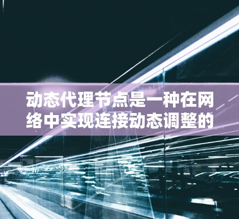 动态代理节点是一种在网络中实现连接动态调整的节点类型，其连接策略可以根据特定需求动态优化。以下是对动态代理节点的详细总结