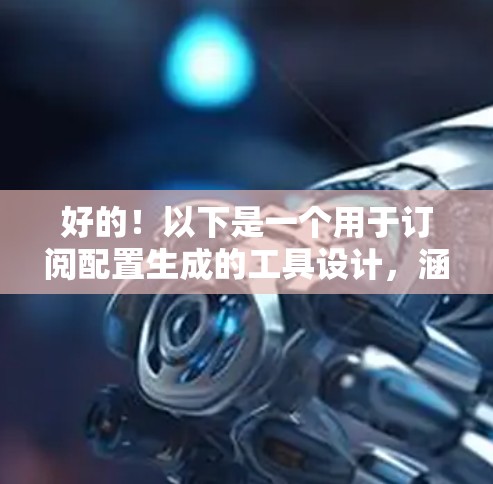 好的！以下是一个用于订阅配置生成的工具设计，涵盖生成步骤、保存与管理、用户注意事项和反馈机制
