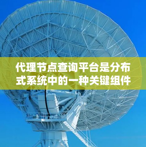 代理节点查询平台是分布式系统中的一种关键组件，负责处理特定的数据查询请求。以下是对该主题的详细分析