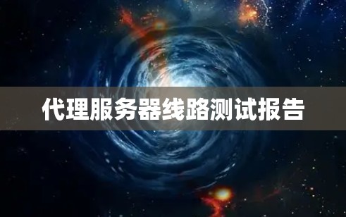代理服务器线路测试报告