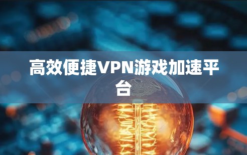高效便捷VPN游戏加速平台 高效便捷VPN游戏加速平台