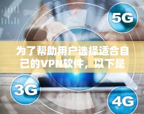 为了帮助用户选择适合自己的VPN软件，以下是详细的比较和推荐