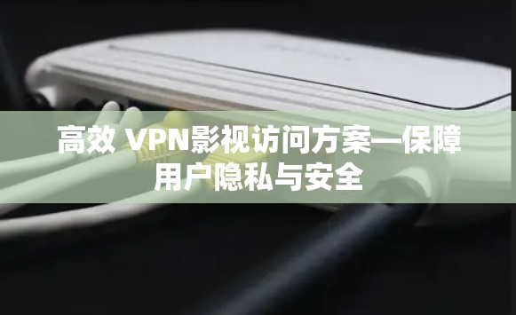 高效 VPN影视访问方案—保障用户隐私与安全