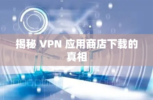 揭秘 VPN 应用商店下载的真相