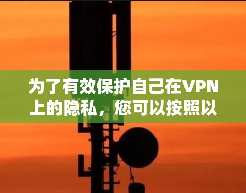 为了有效保护自己在VPN上的隐私，您可以按照以下步骤进行